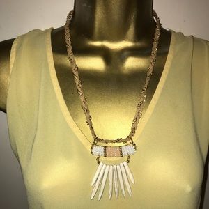 Urban Jungle Bohemian  Howlite Stone Necklace